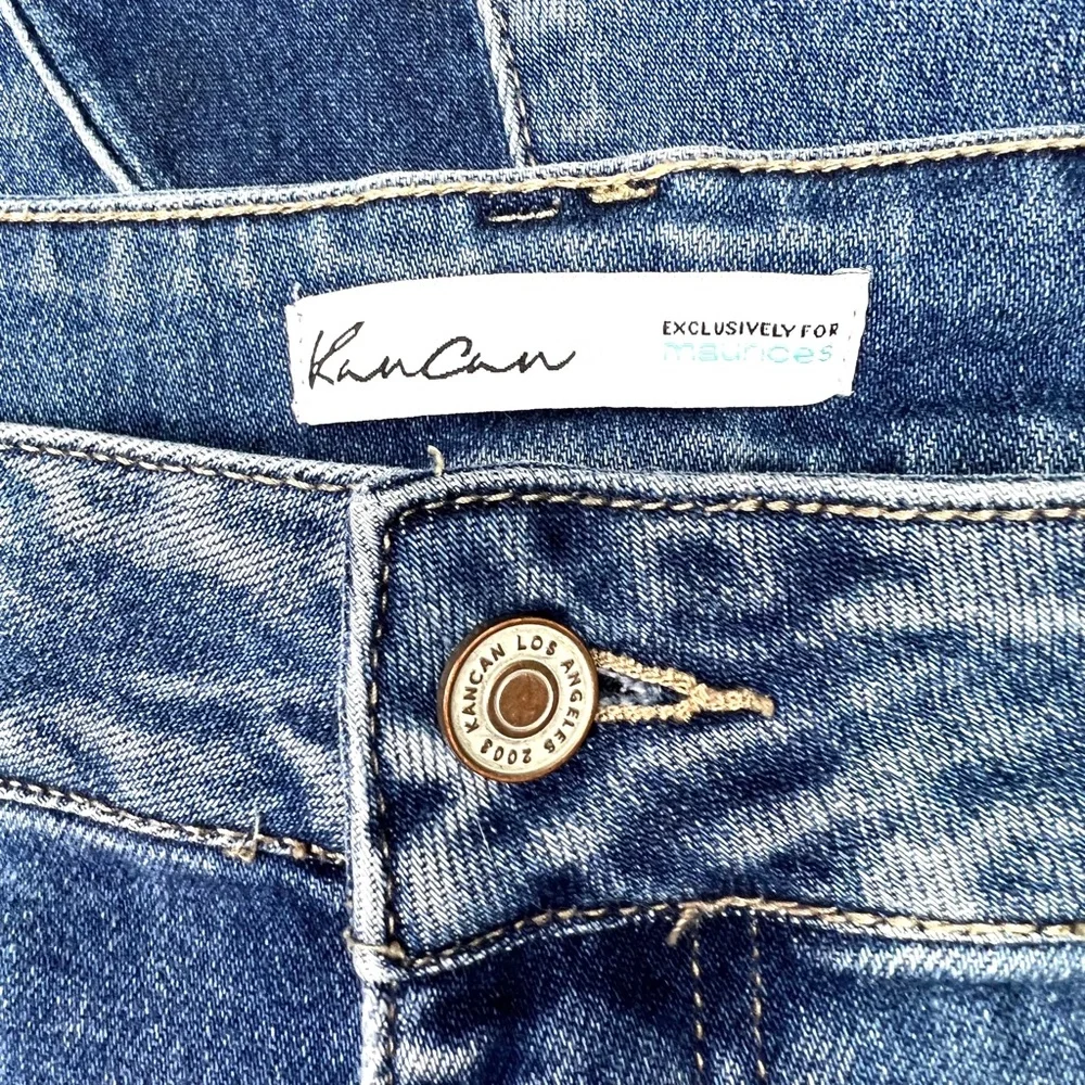 🚫SOLD! •👖|•KACAN•| Contrast Panel High Rise Flare Bottom Jeans👖 - Picture 9 of 14
